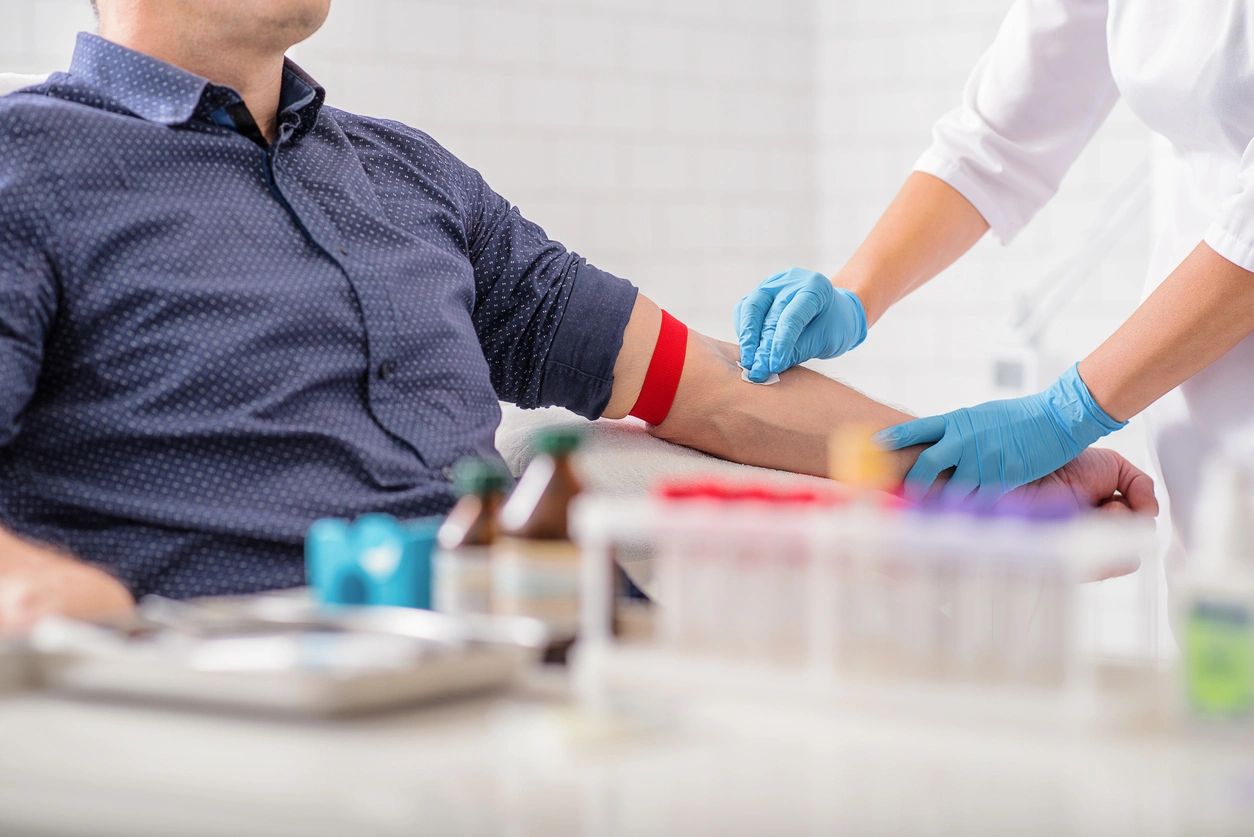 Picture Of A Man Getting Blood Drawn