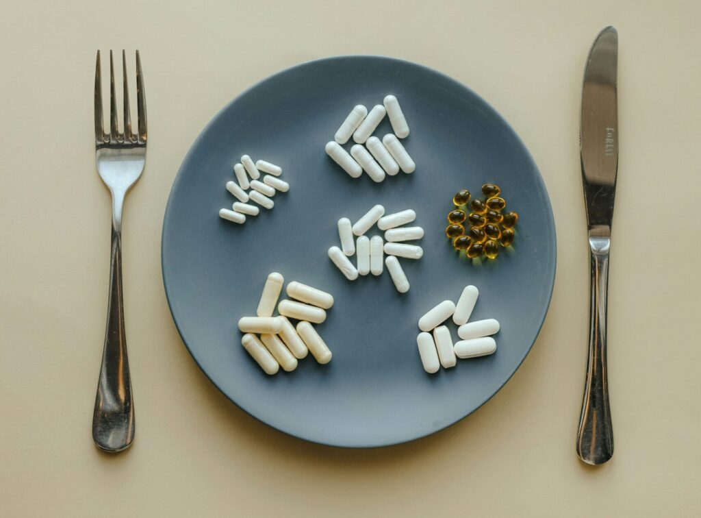 Supplements on a plate