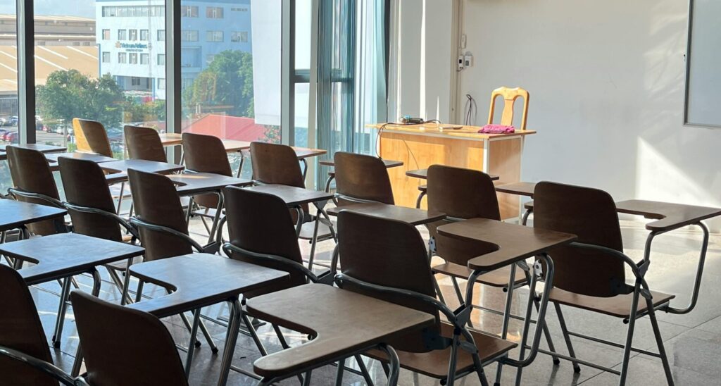empty classroom